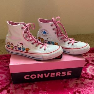 Hello kitty converse high top sneakers
